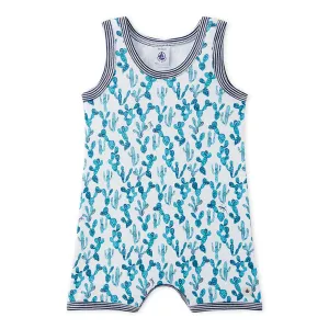 Baby Boys Sleeveless Cactus Print Coverall