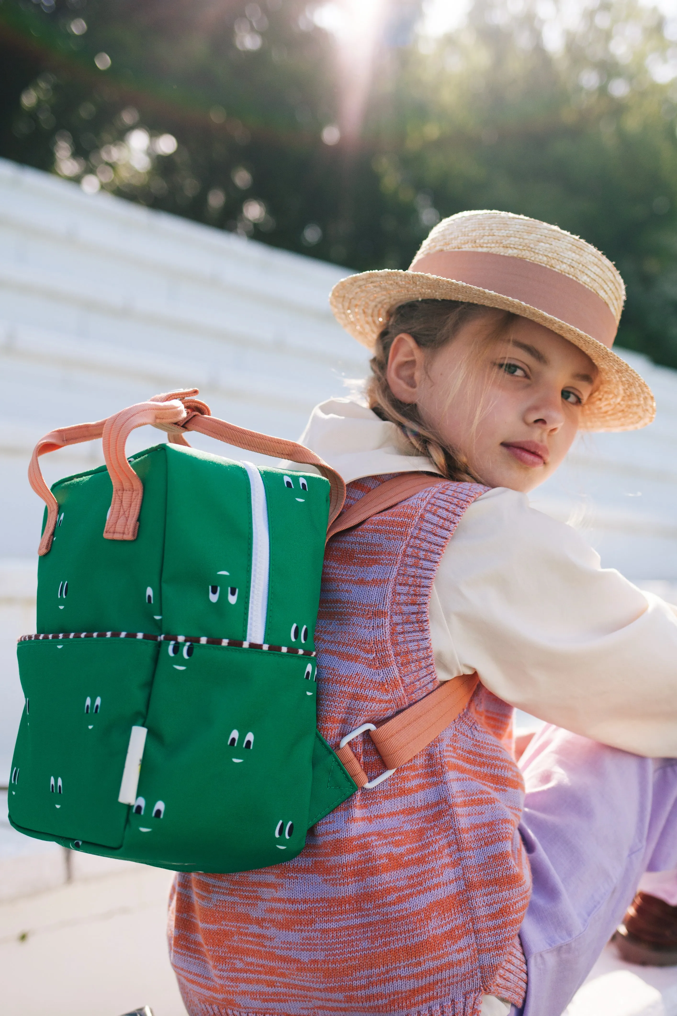 backpack small | special edition | eyes | golf green | Josiah Amari