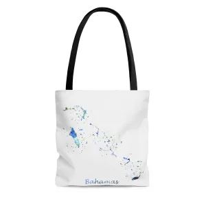 Bahamas Map Tote Bag