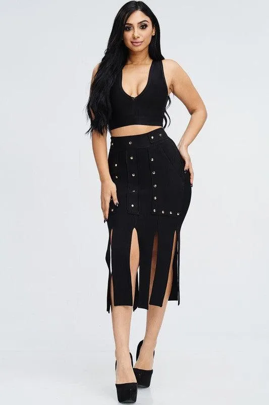 BANDAGE SKIRT SET