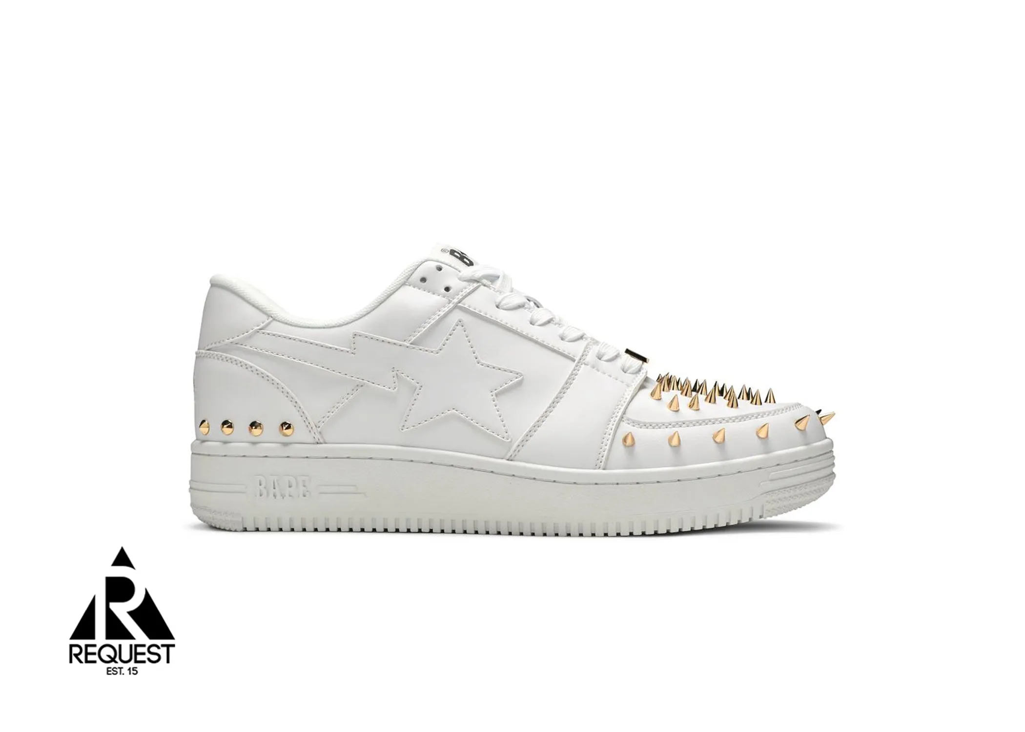 Bapesta "White Gold Studded"