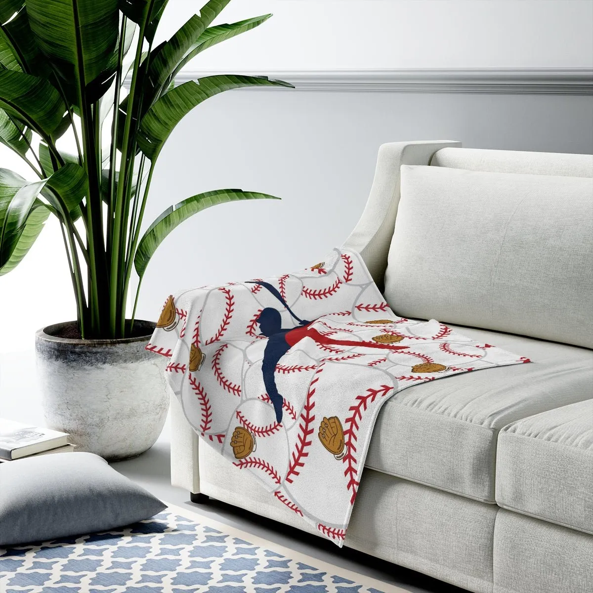 Baseball Plush Blanket