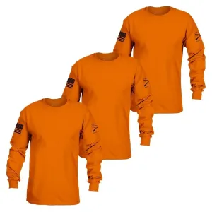Basic Long Sleeve 3 Pack - Safety Orange