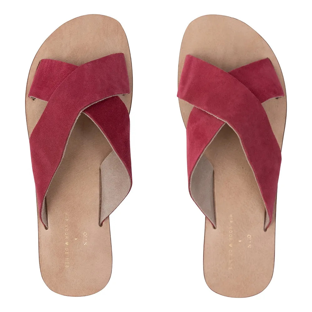Basic sandaal Cherry
