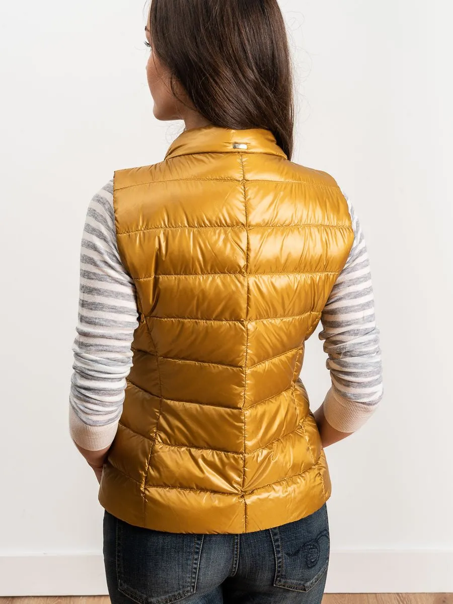 basic vest - mustard
