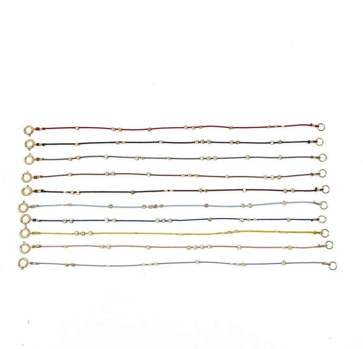 Beaded Silk String Bracelet