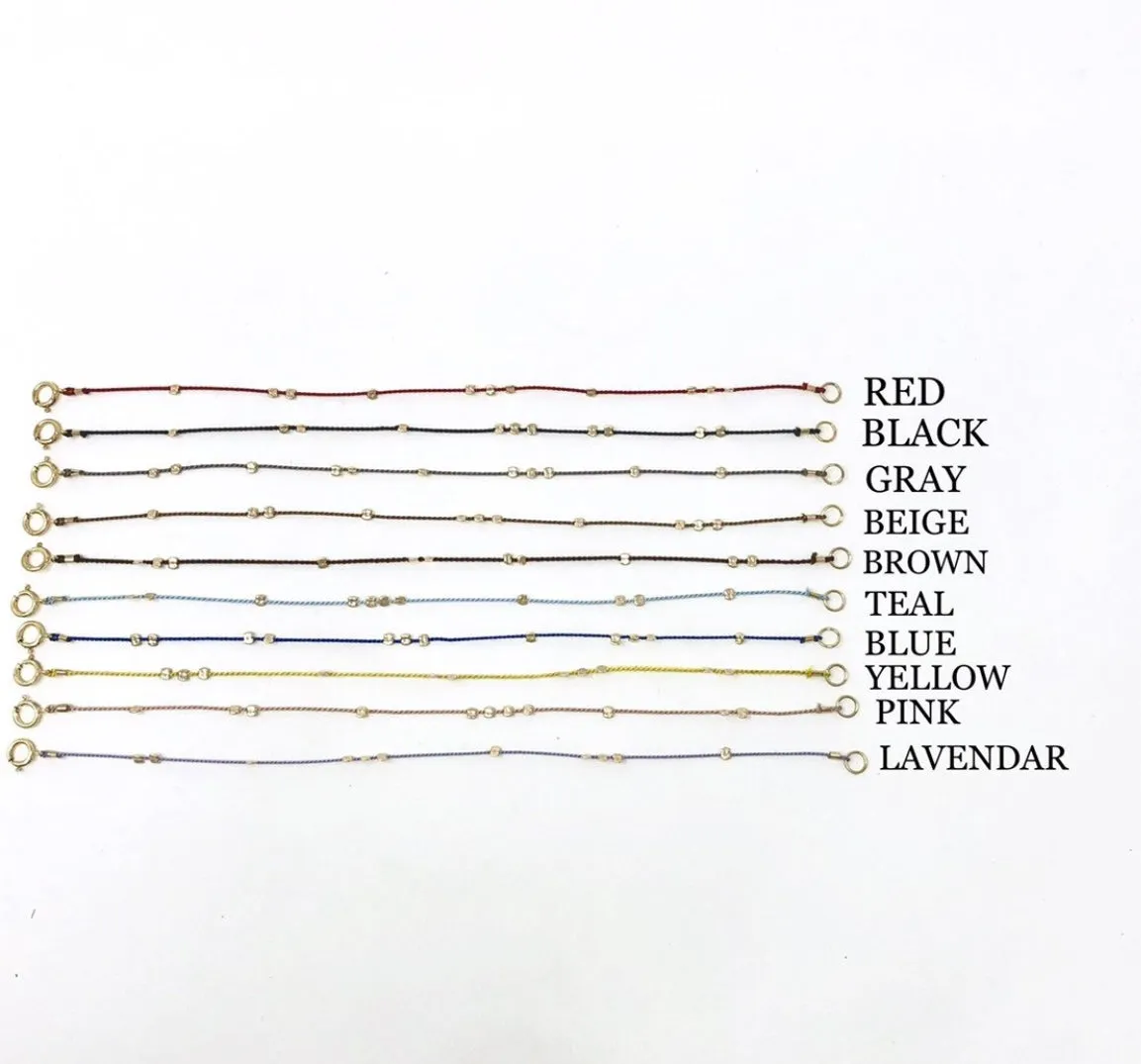 Beaded Silk String Bracelet