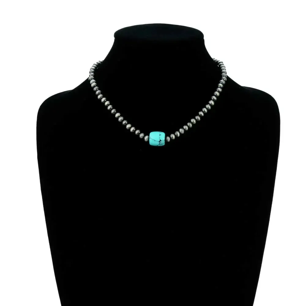 Bella Fashion Navajo Necklace with Cylinder Bead