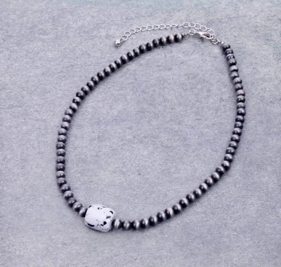 Bella Fashion Navajo Necklace with Cylinder Bead