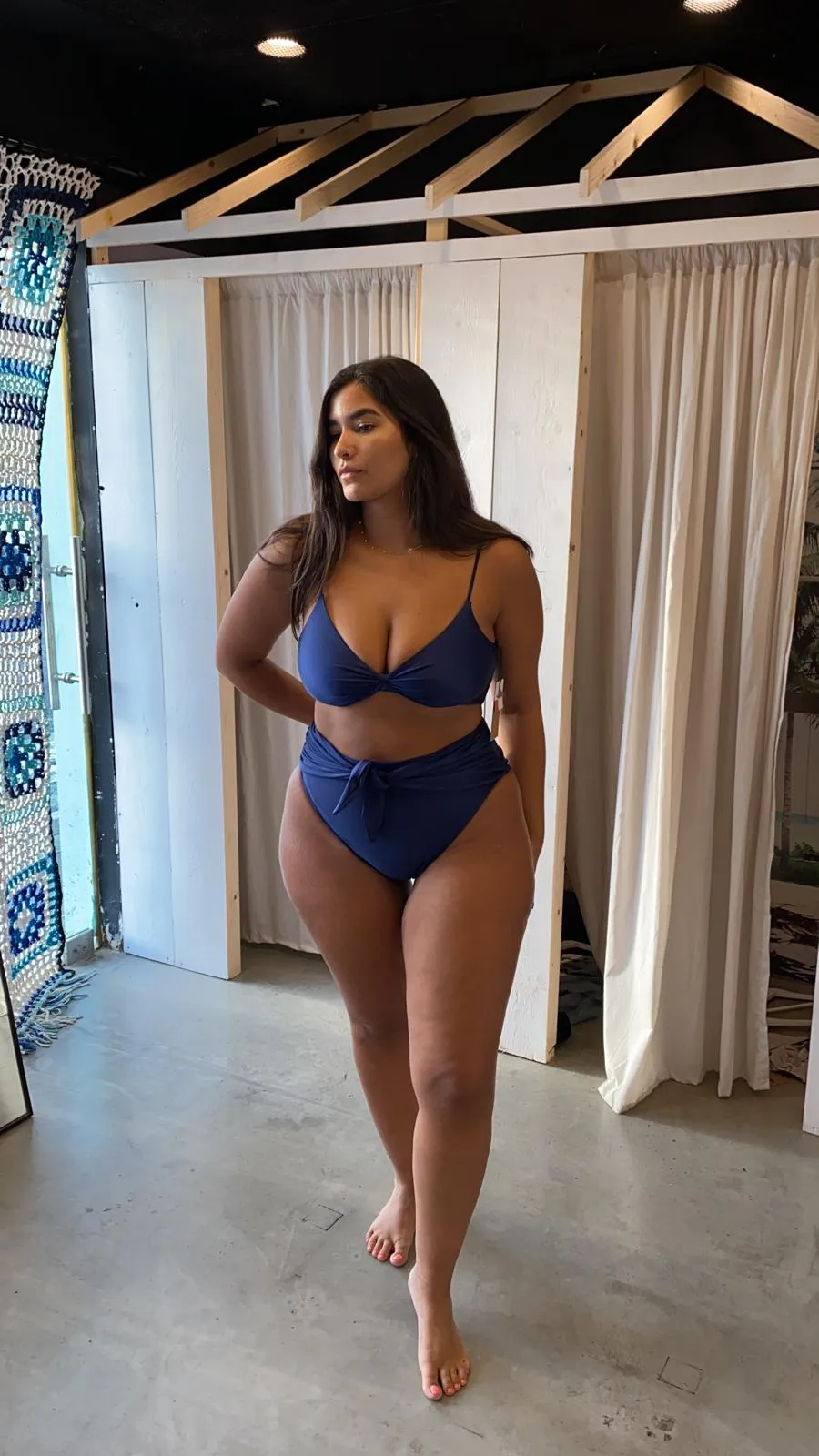 Belto Bottom Shiny Dark Blue