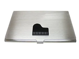 Black Piano Musical Instrument Matte Business Card Holder