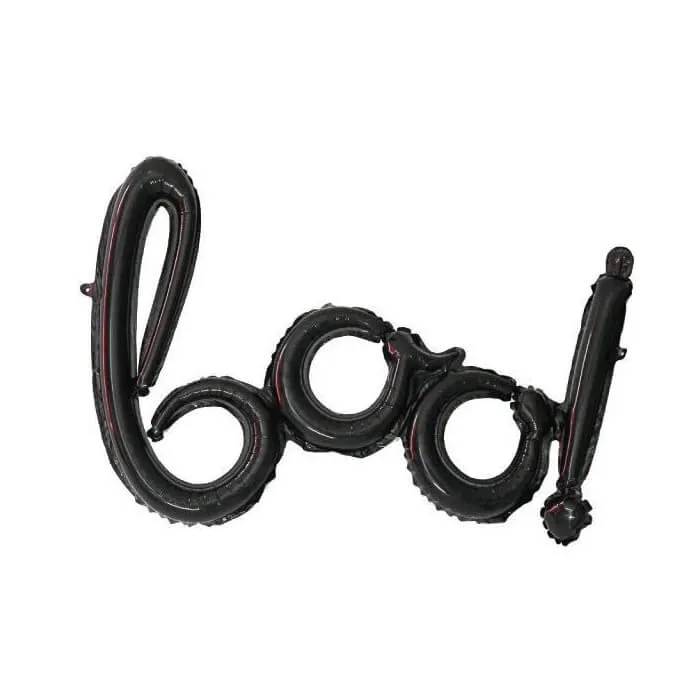 Black "BOO" Script Balloon