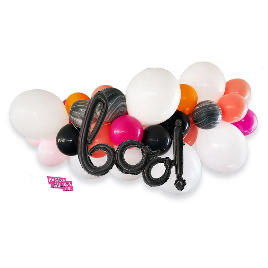 Black "BOO" Script Balloon