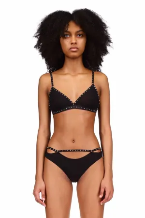 Black Studded Bra