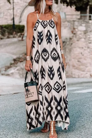 Black Western Printed Fashion Vacation Sundress