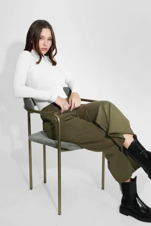 Blair Long Sleeve Mock Neck White