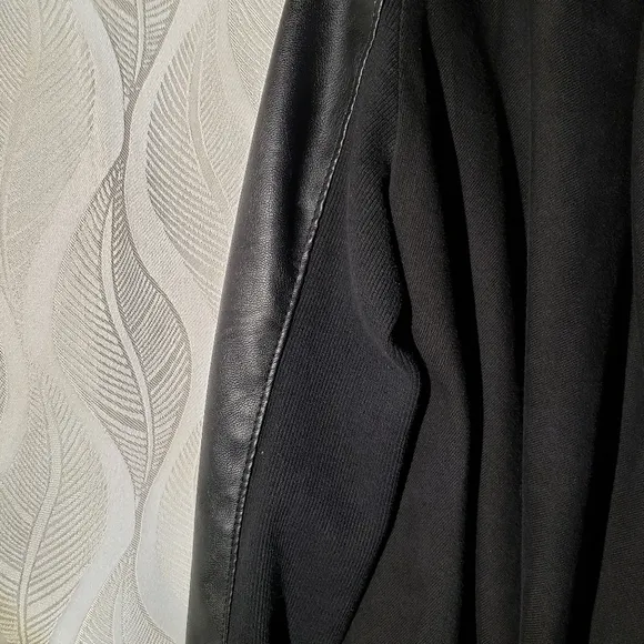 Blank NYC Faux Leather Draped Moto Jacket