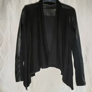 Blank NYC Faux Leather Draped Moto Jacket