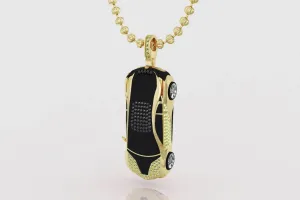 BMW i8 Yellow Gold and Diamond Pendant