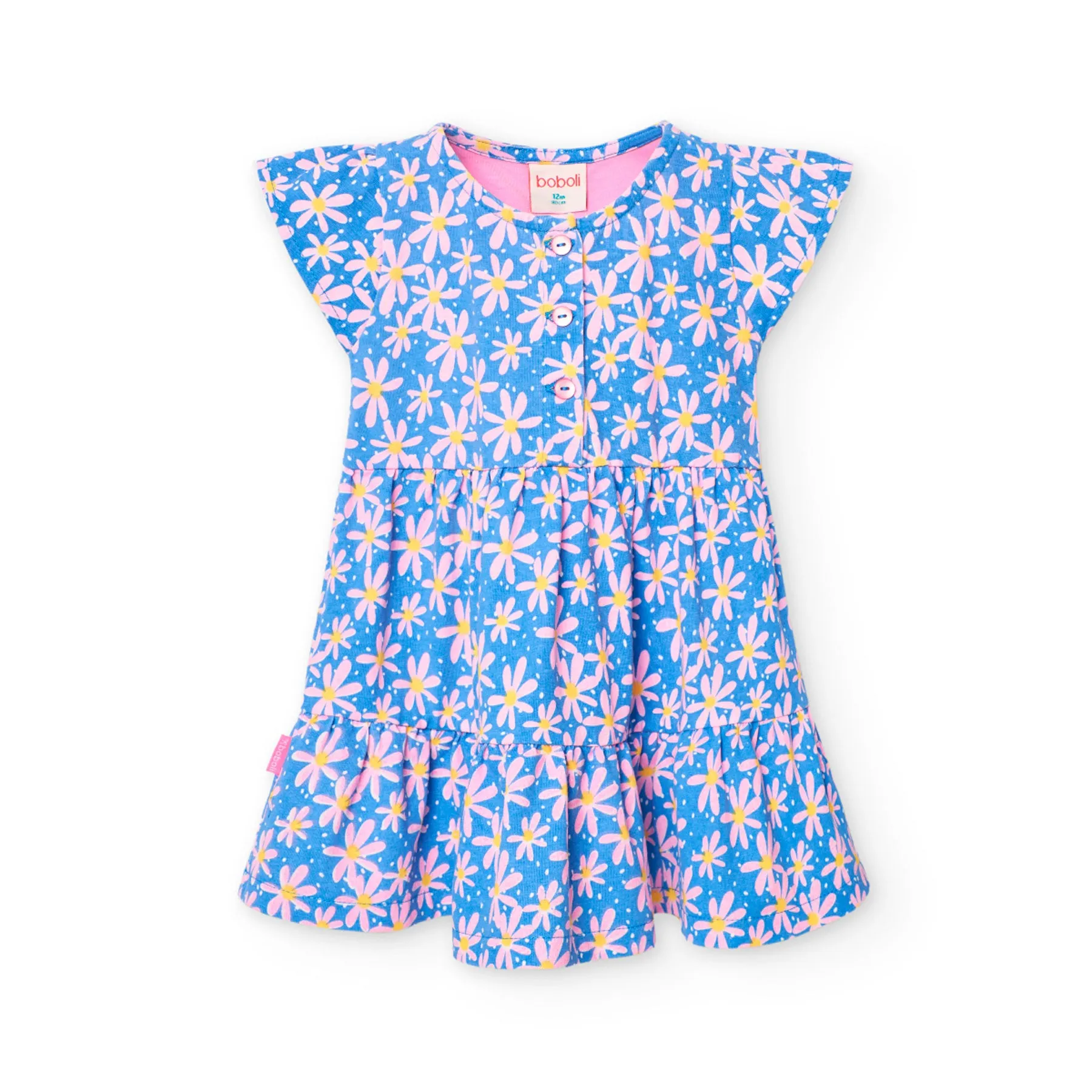 Boboli Girls Summer Blue Floral Dress