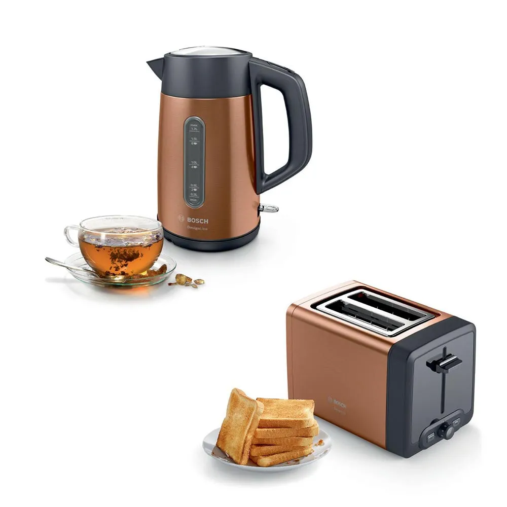 Bosch DesignLine Cordless Kettle 1.7L - Copper