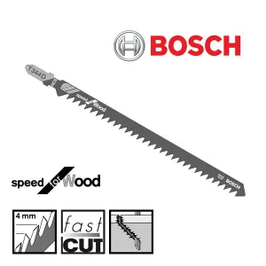 Bosch T344D 6" Wood Jigsaw Blade (5) Pack