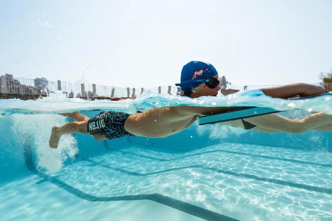 Boys’ Long Swimming Trunks 100 All Chin