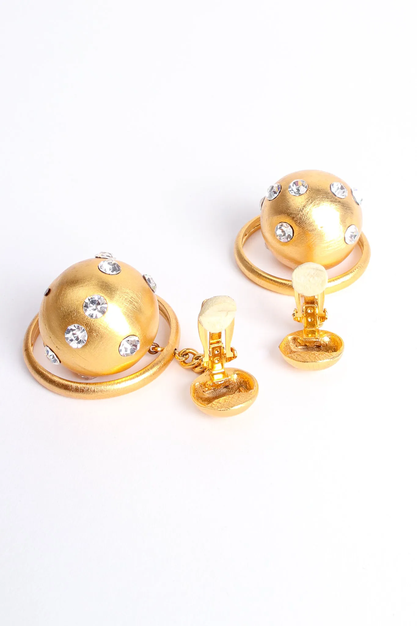Brushed Saturn Hoop Earrings II