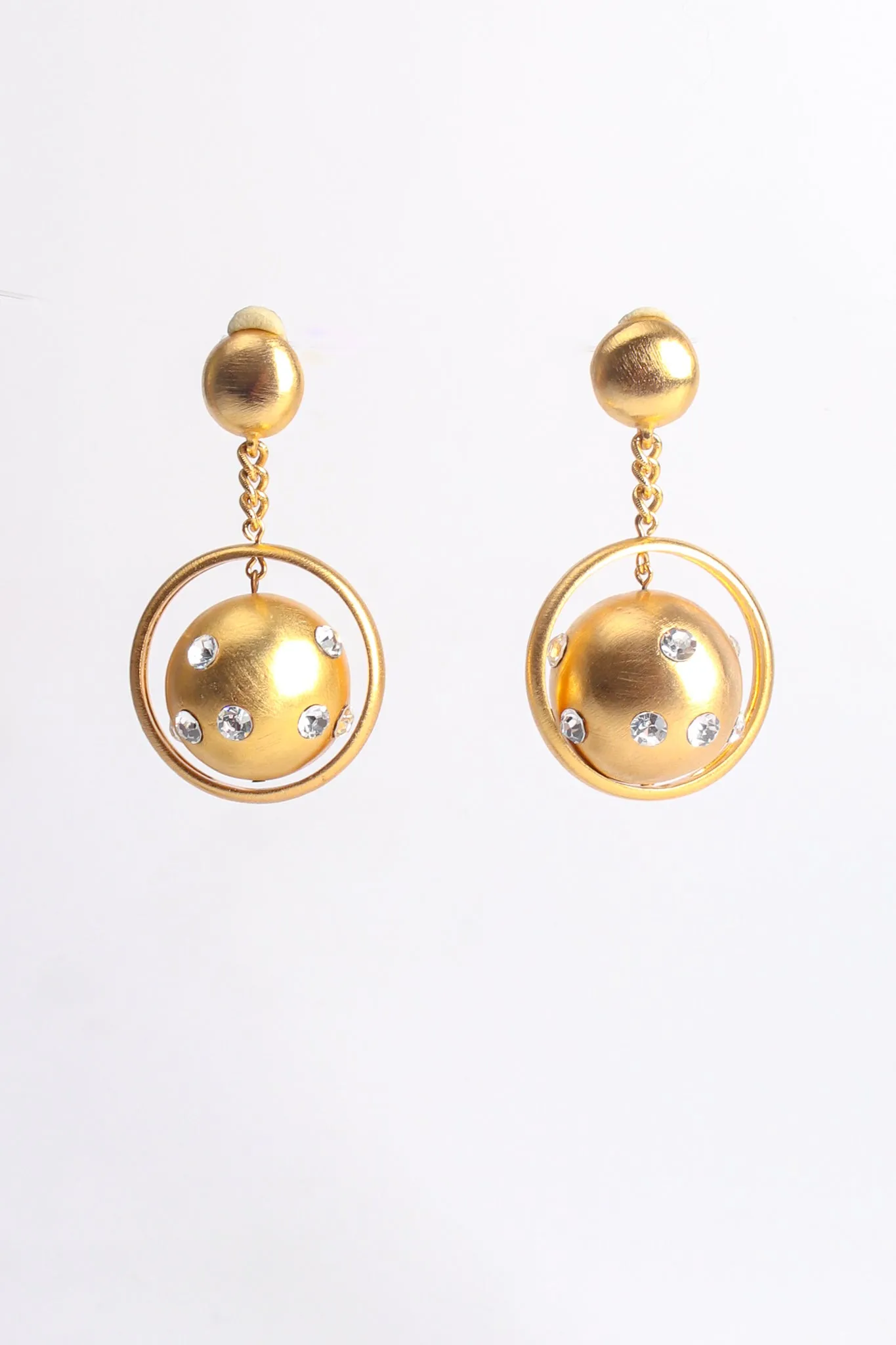 Brushed Saturn Hoop Earrings II