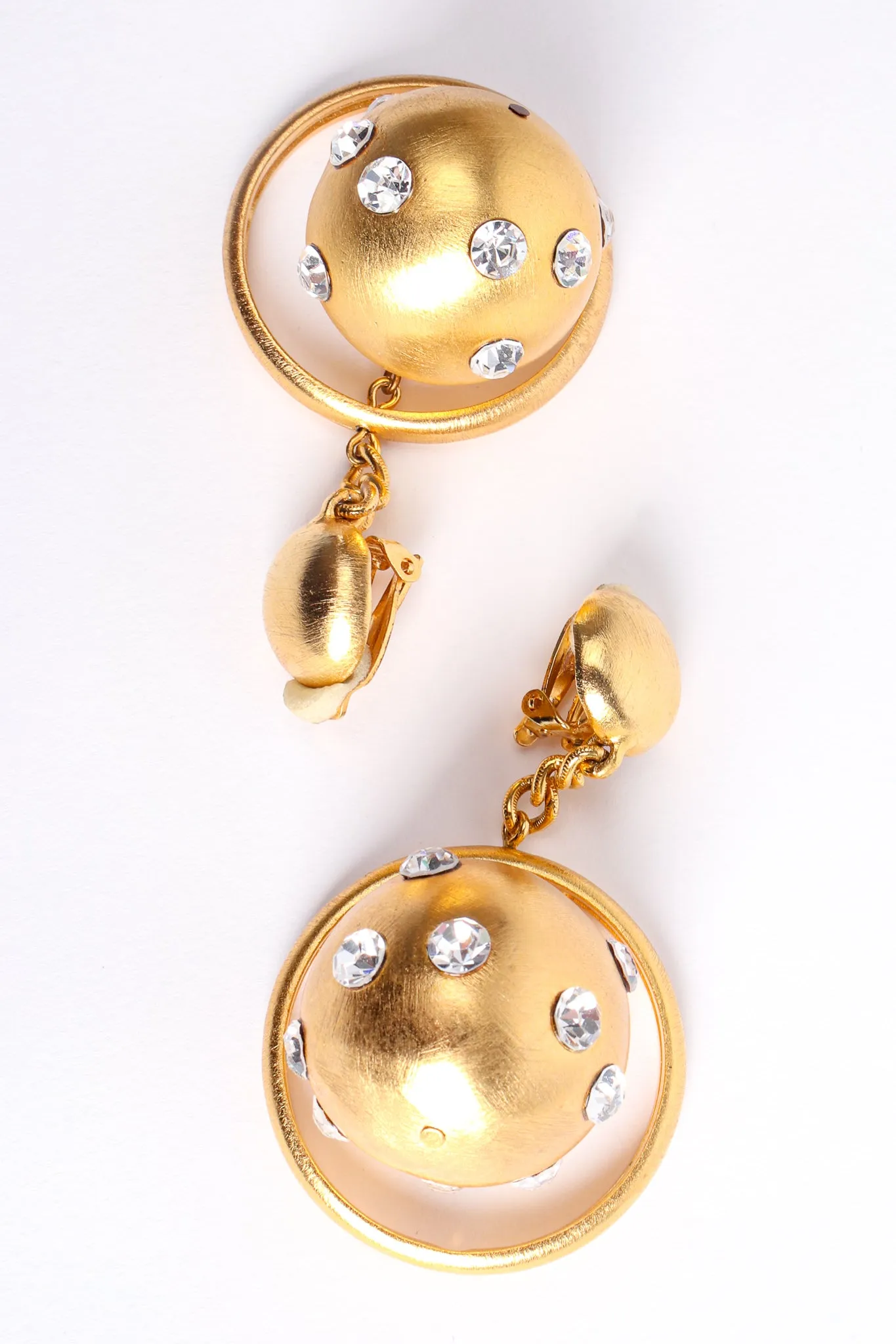 Brushed Saturn Hoop Earrings II