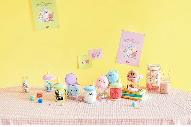 BT21 Bubble Tea plushie and cup