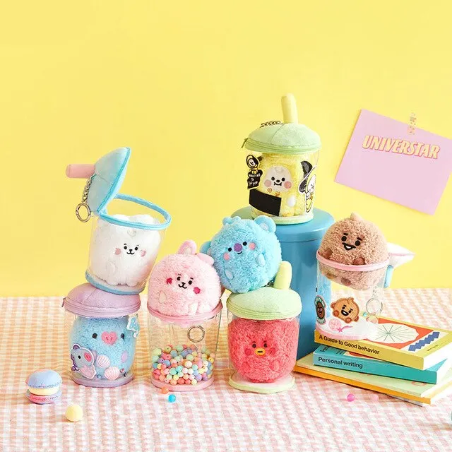 BT21 Bubble Tea plushie and cup