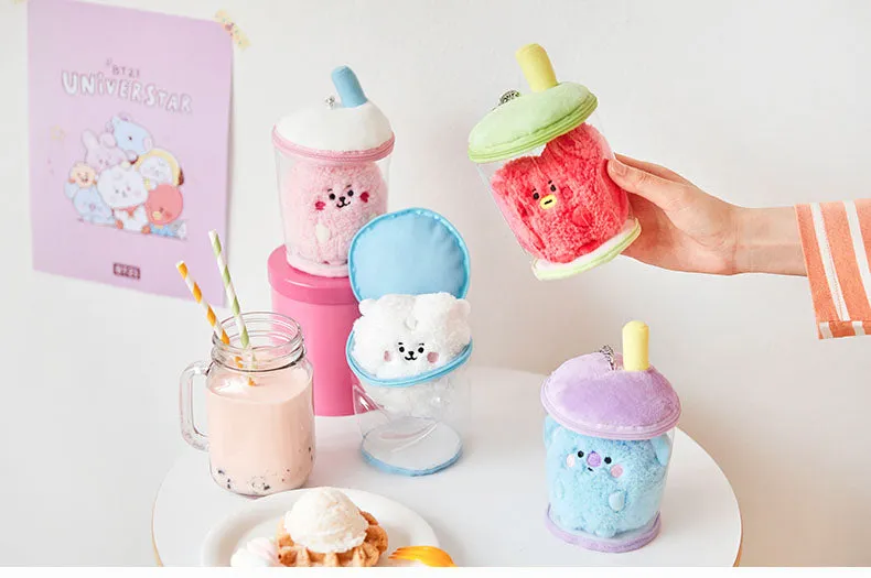 BT21 Bubble Tea plushie and cup