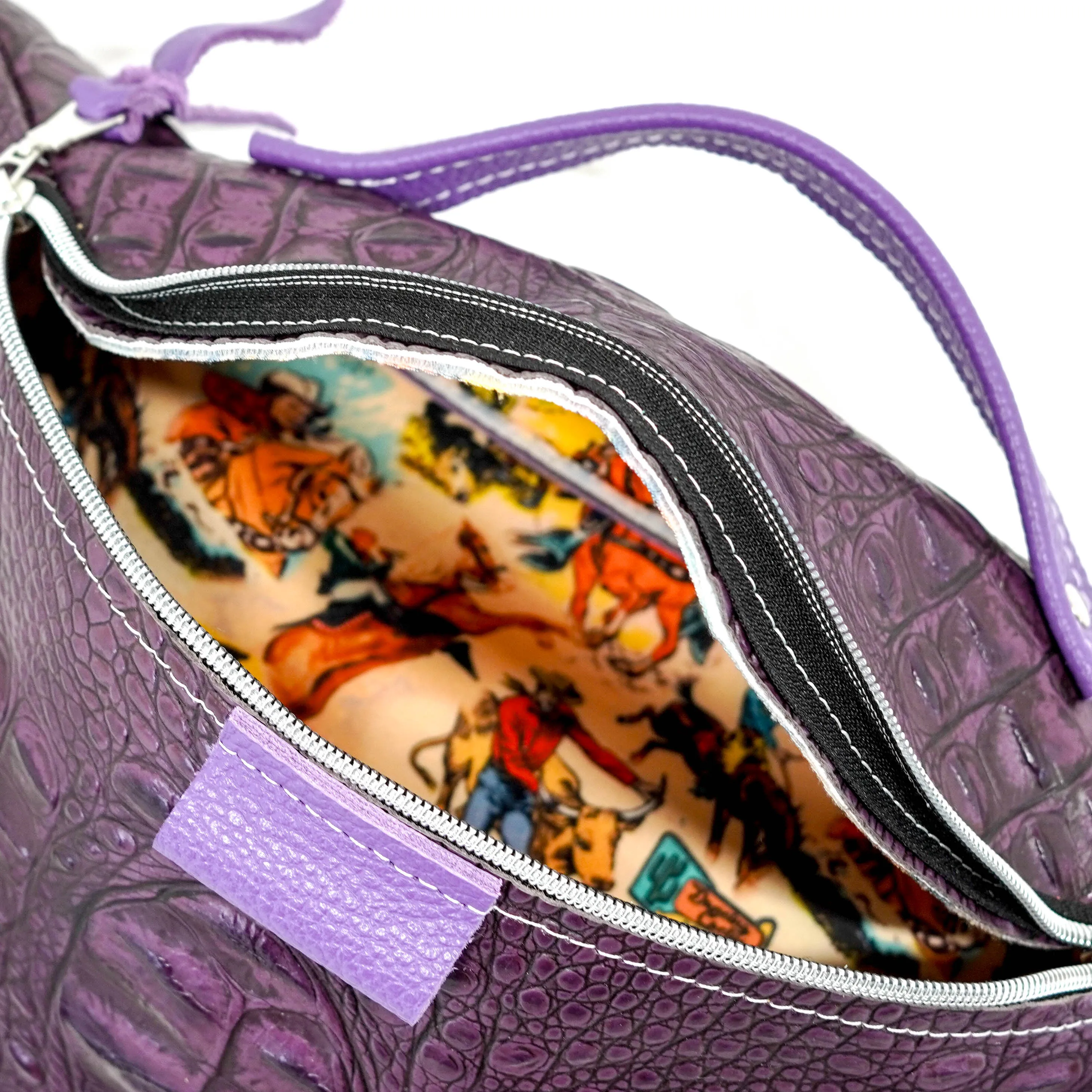 Bum Bag - All Embossed w/ Amethyst Croc