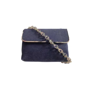 Burberry Denim Logo Chain Bag