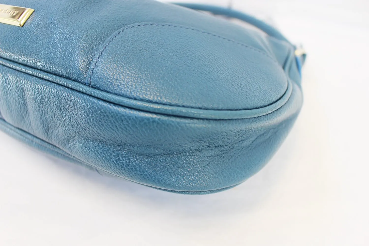 BURBERRY Hernville Leather Teal Small Hobo Bag - Sale