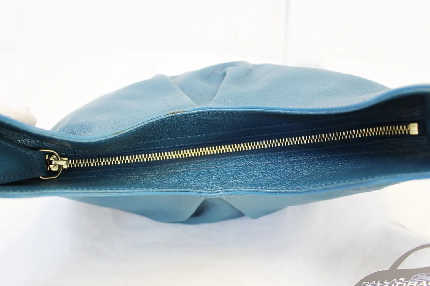 BURBERRY Hernville Leather Teal Small Hobo Bag - Sale