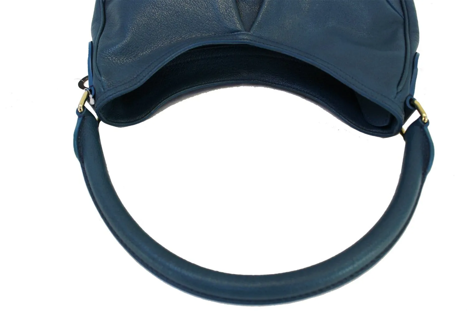 BURBERRY Hernville Leather Teal Small Hobo Bag - Sale