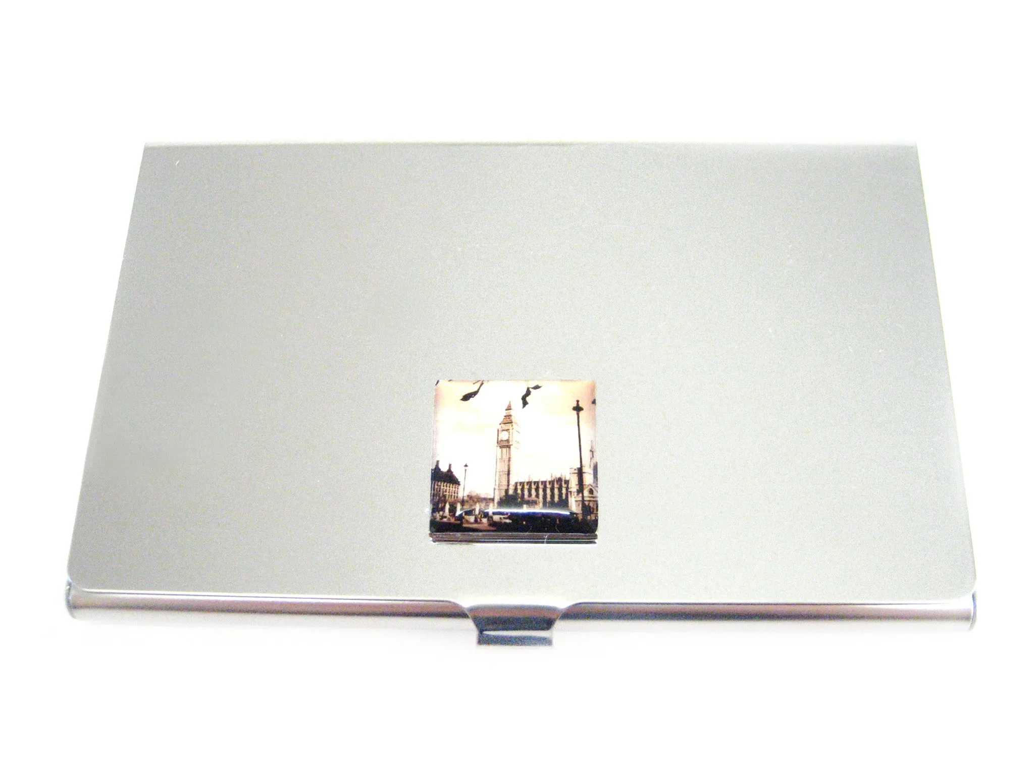 Business Card Holder with London Big Ben Pendant