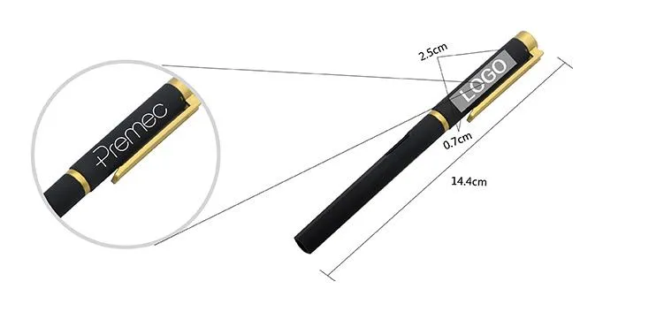 Business Gel Pen With Gold/Silver Clip
