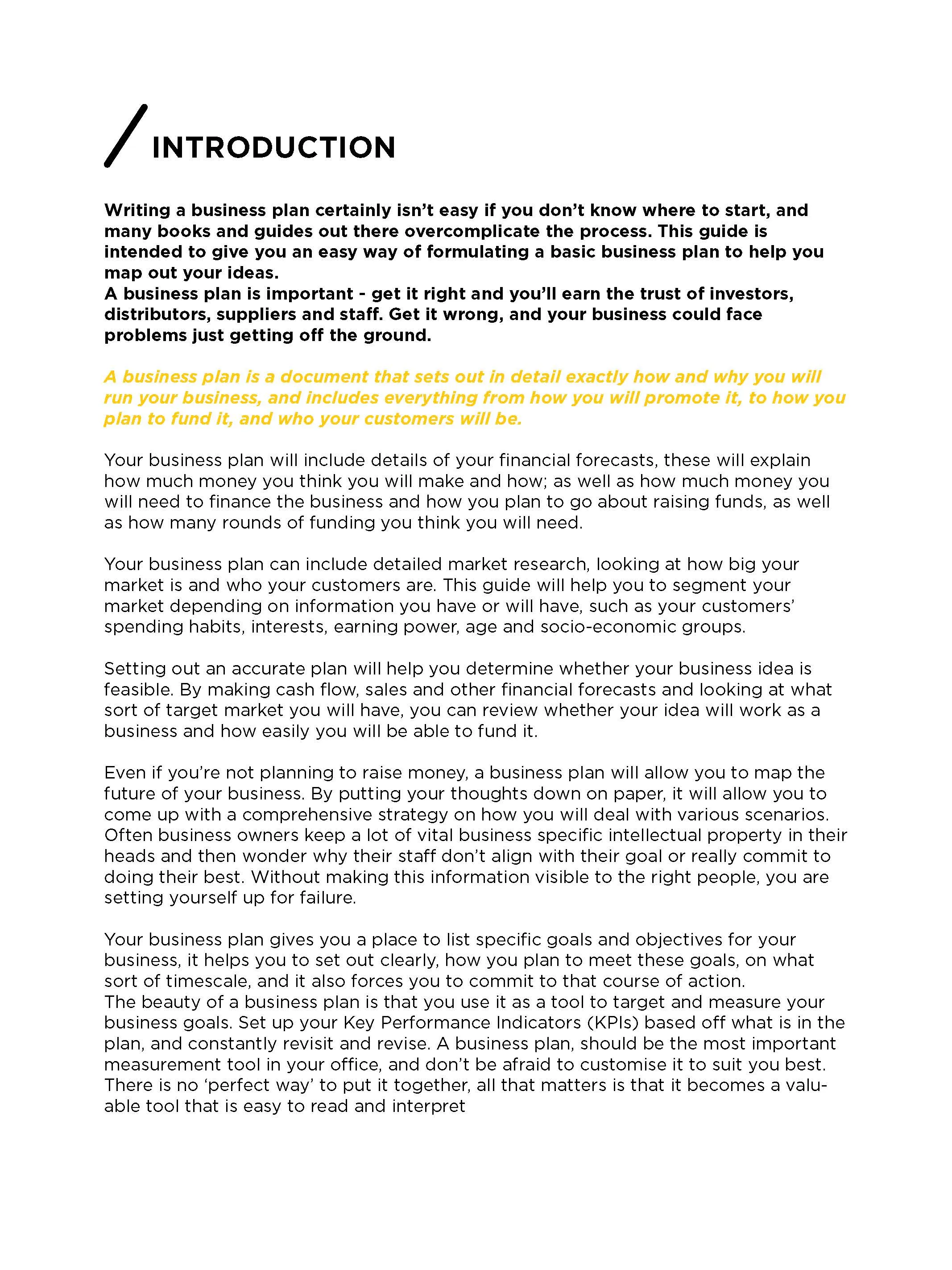 Business Plan Writing Guide