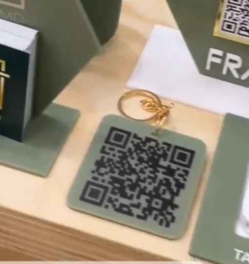 Business QR Printed Keyrings