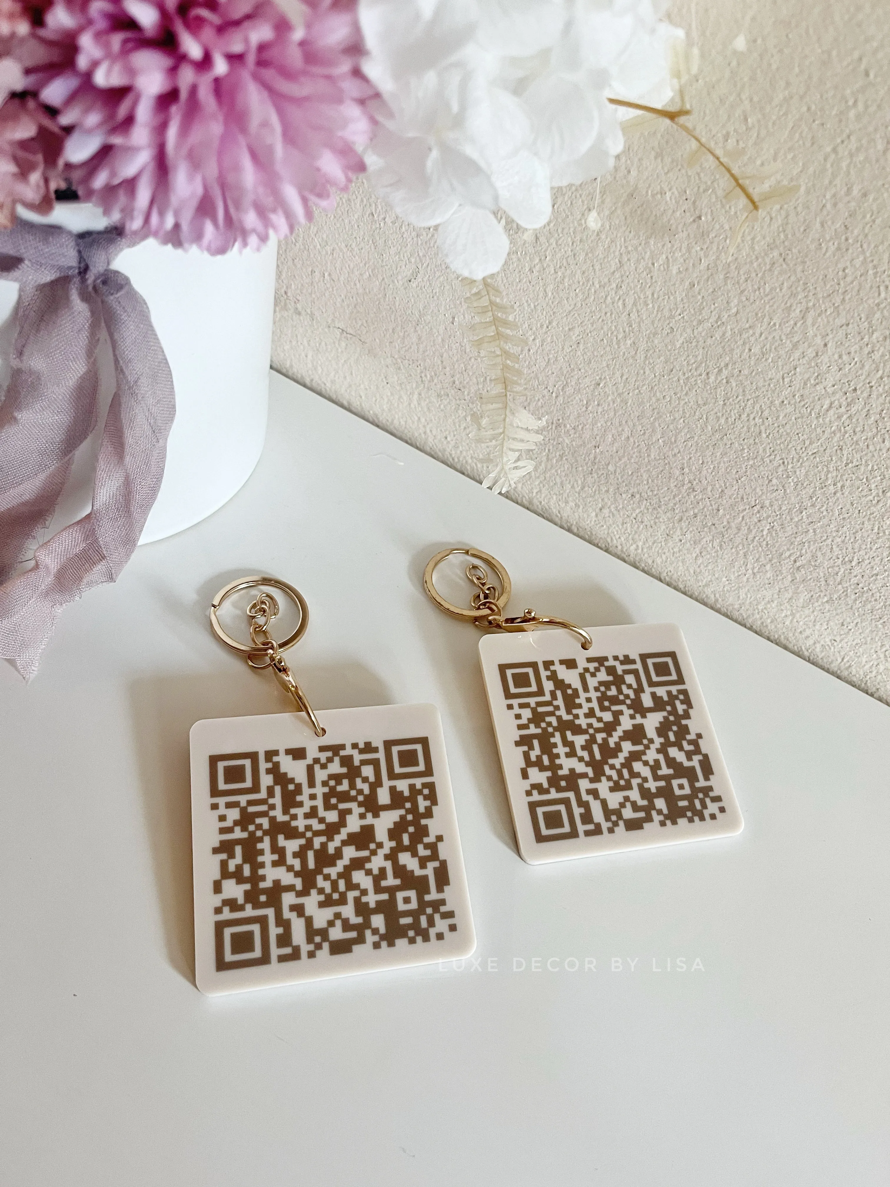 Business QR Printed Keyrings