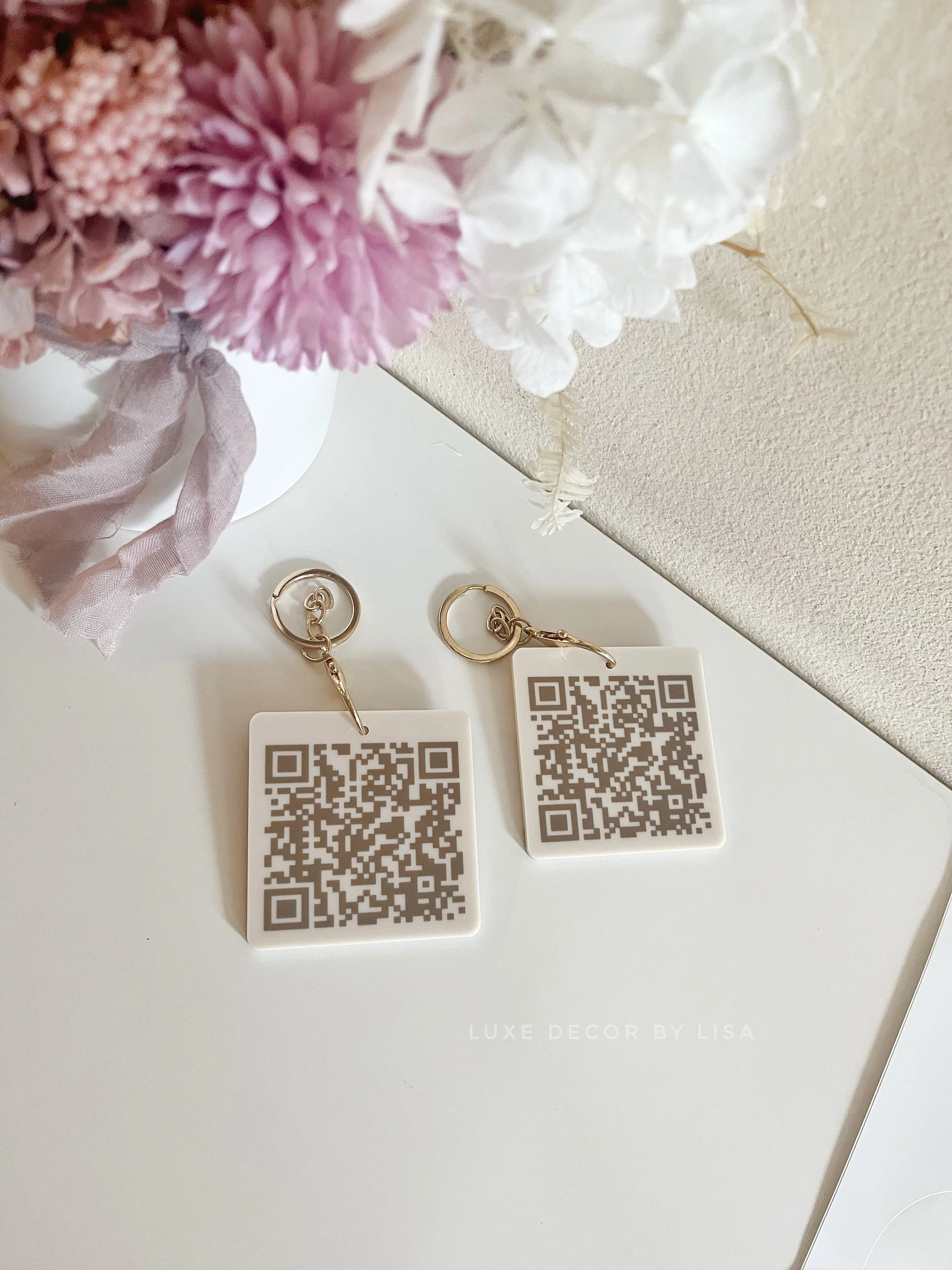 Business QR Printed Keyrings