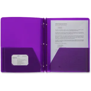 Business Source 3-Hole Punched Poly Portfolios