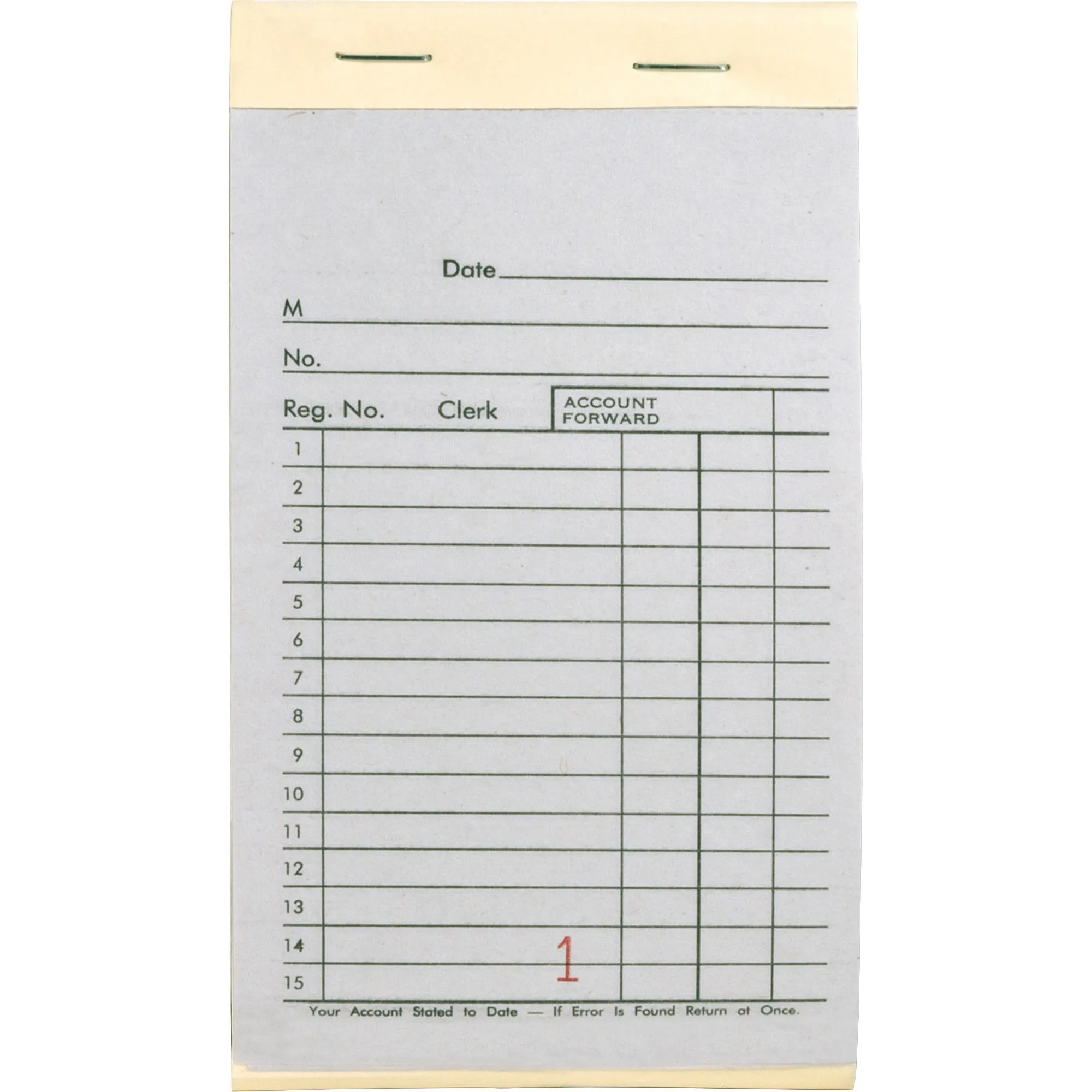Business Source Single Carbon Sales Book