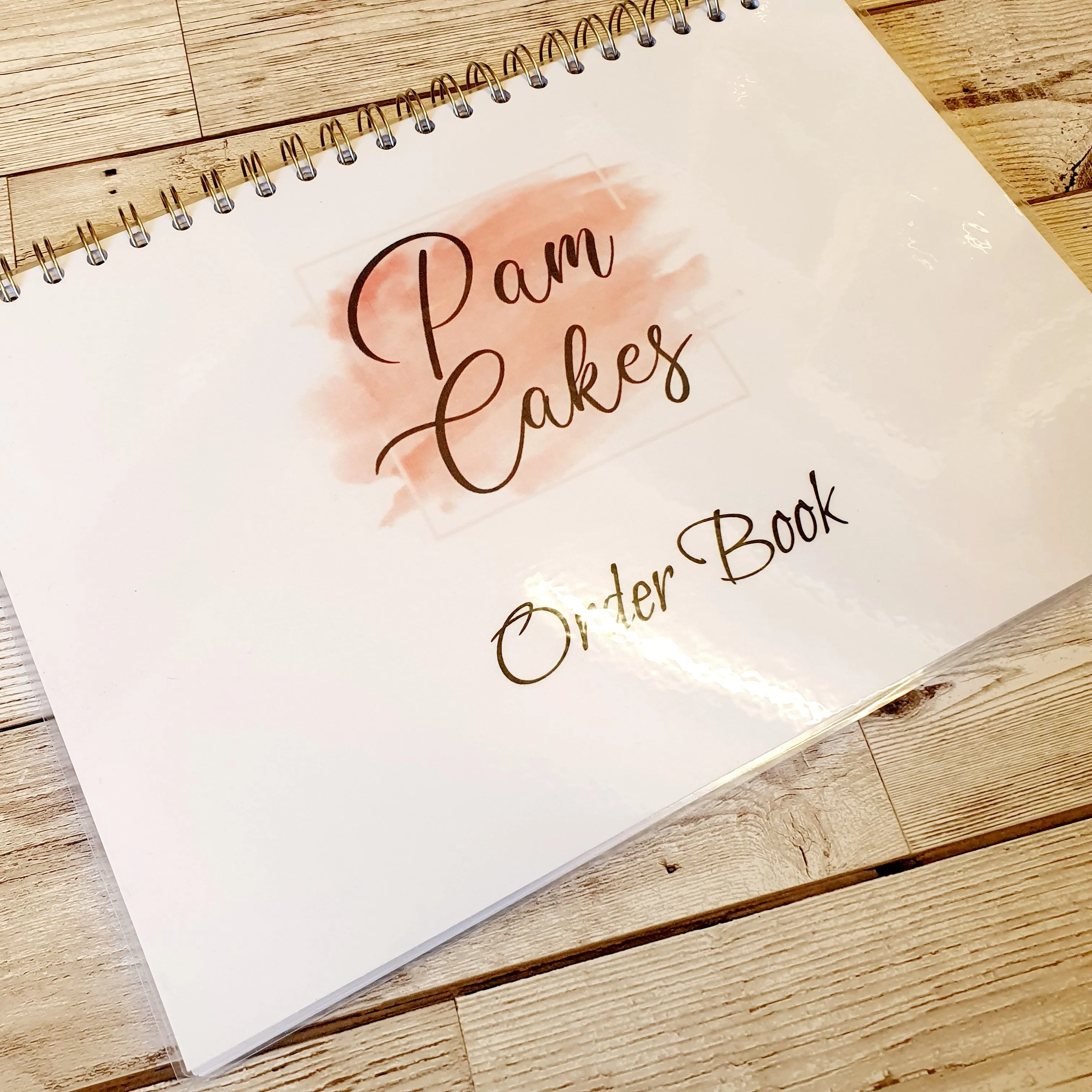 Cake Maker Order Book - A4 Spiral Bound with laminated covers&