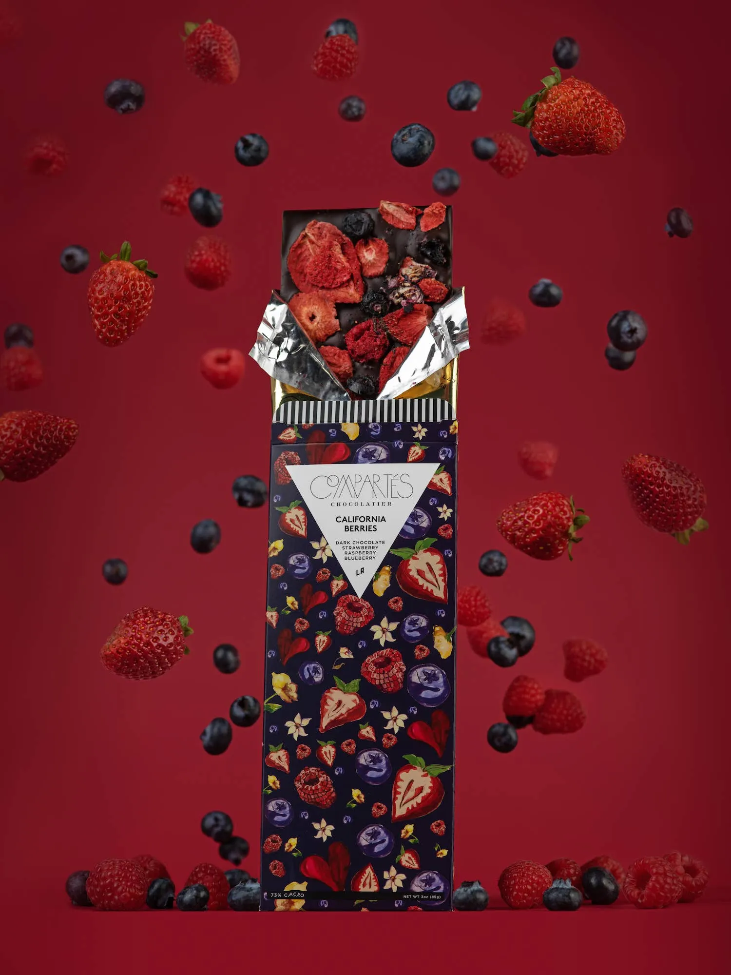 California Berries Dark Chocolate Bar