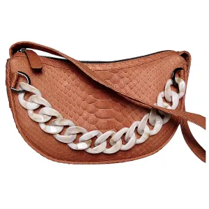 Camel Brown Half Moon Bag