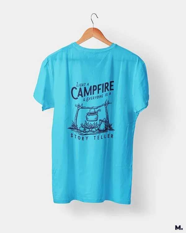 Campfire makes us a storyteller printed t shirts